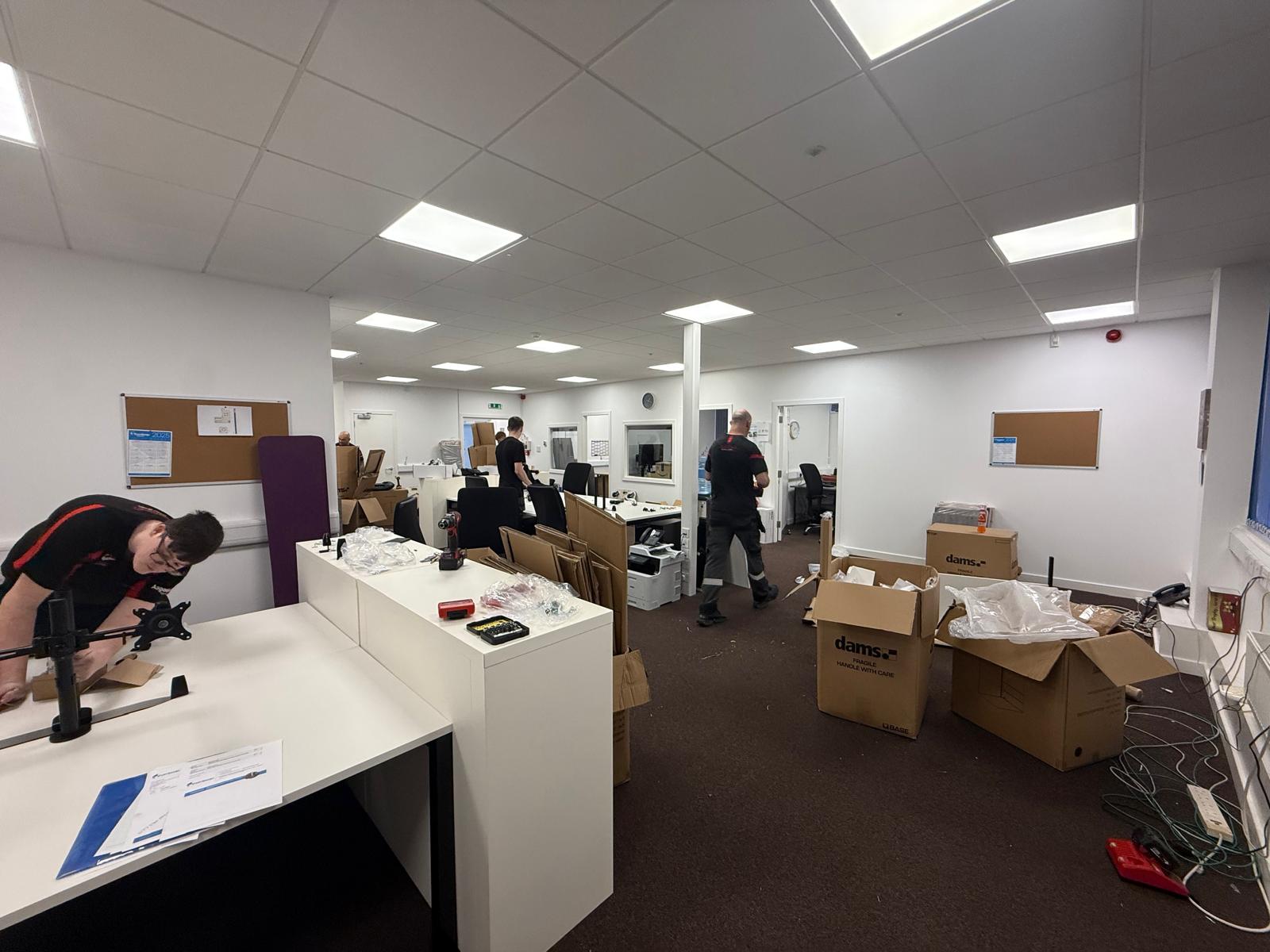 Mullans Law Accountants office furniture installation underway
