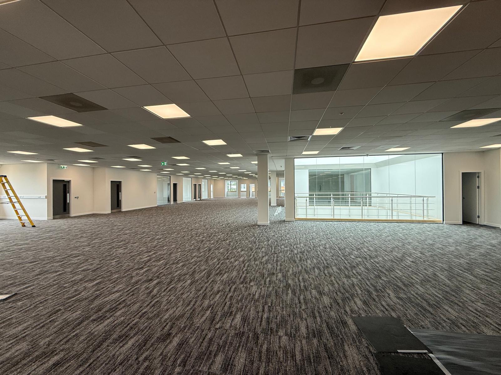 The empty open-plan floor at Techouse before the fit out began